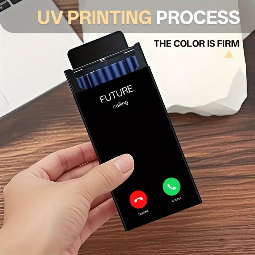 Phone Cases Case - Slim Metal Cigarette Case with Sliding