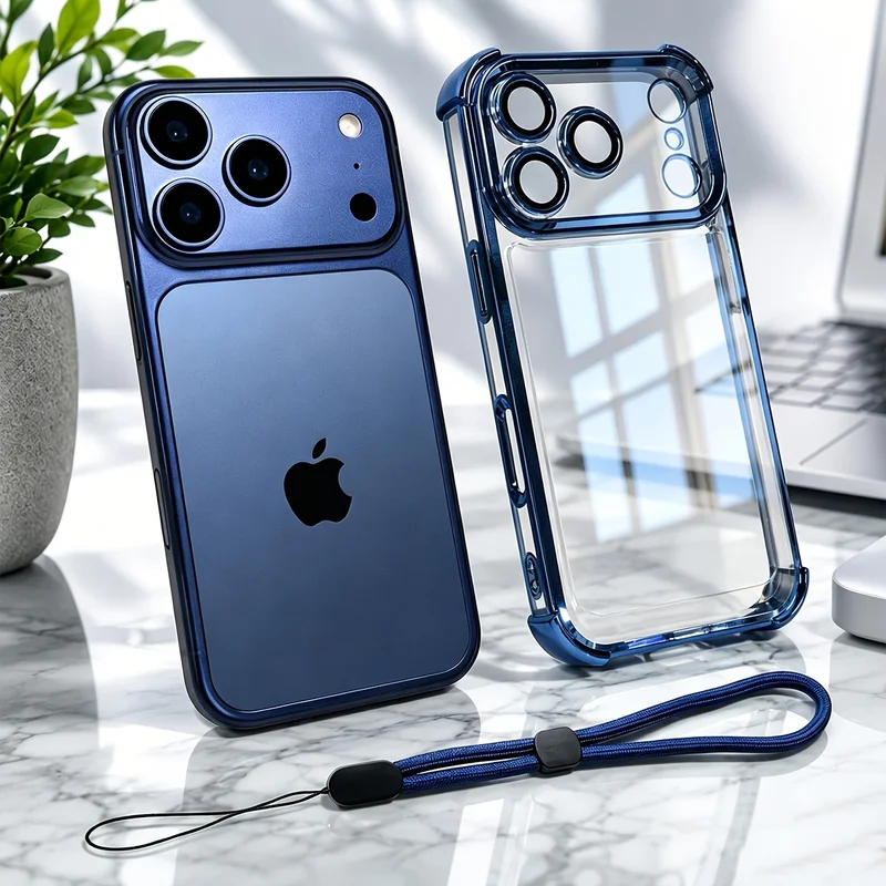 Phone Cases Orange - Luxury Transparent Shockproof Phone Case For