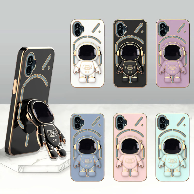 Phone Cases Nothing 3A - Plating Astronaut Phone Holder Silicone Cover