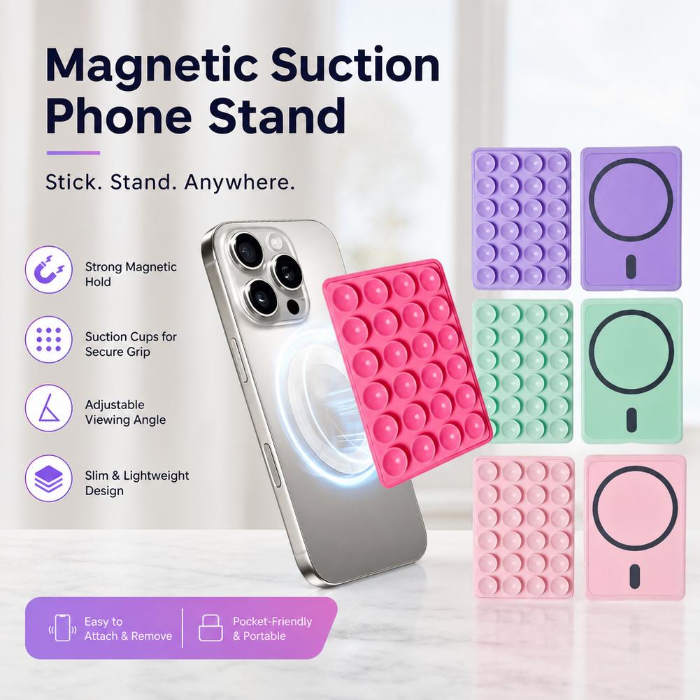 Phone Cases Holder - Silicone 24 Suction Phone Holder Multifunctional