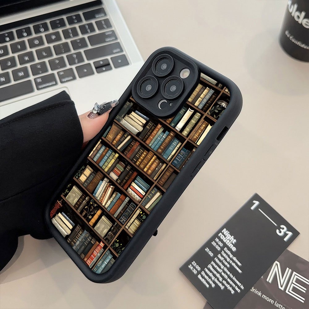 Book Shelf Creative Pattern Ph - Phone Cases Like Loopy 评论和价格