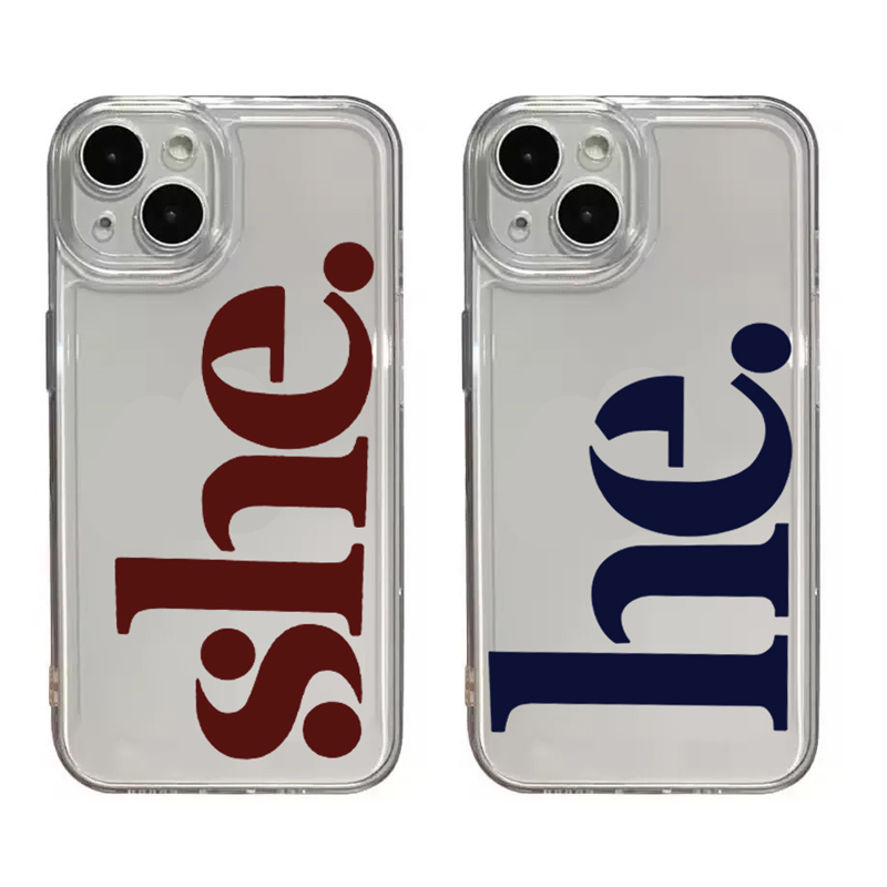 Personalized Letter He She Cou - Phone Cases Shein 评论和价格