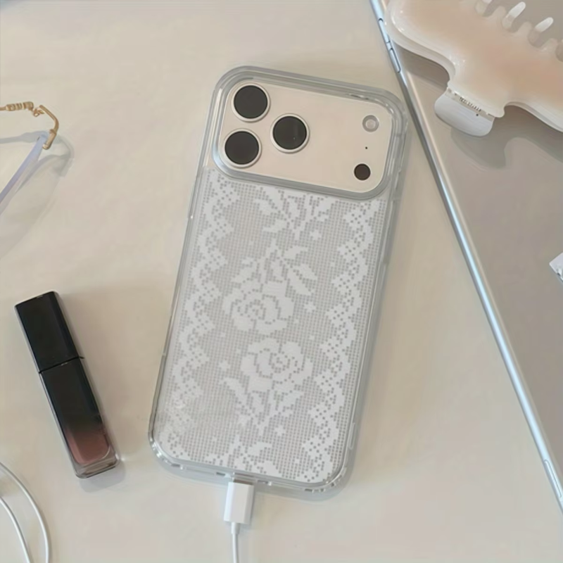 Korean Romantic White Lace Ros - Phone Cases Usa 评论和价格