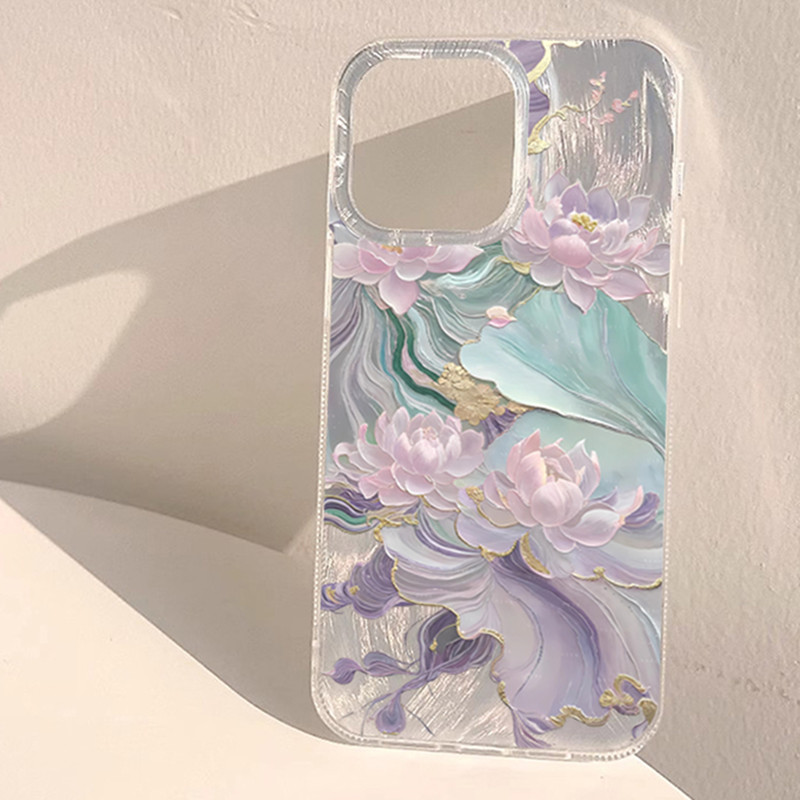 Dreamy Purple Lotus Print Aest - Phone Cases Like Loopy 评论和价格