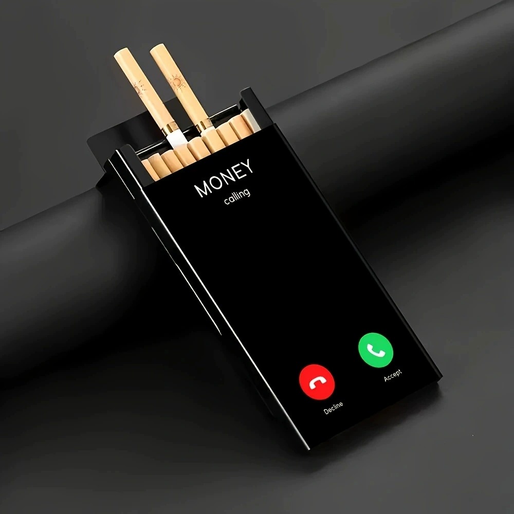Slim Metal Cigarette Case with - Phone Cases Case 评论和价格