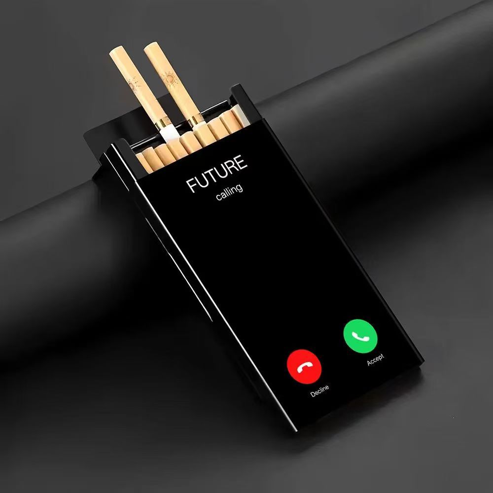 Slim Metal Cigarette Case with - Phone Cases Case 评论和价格