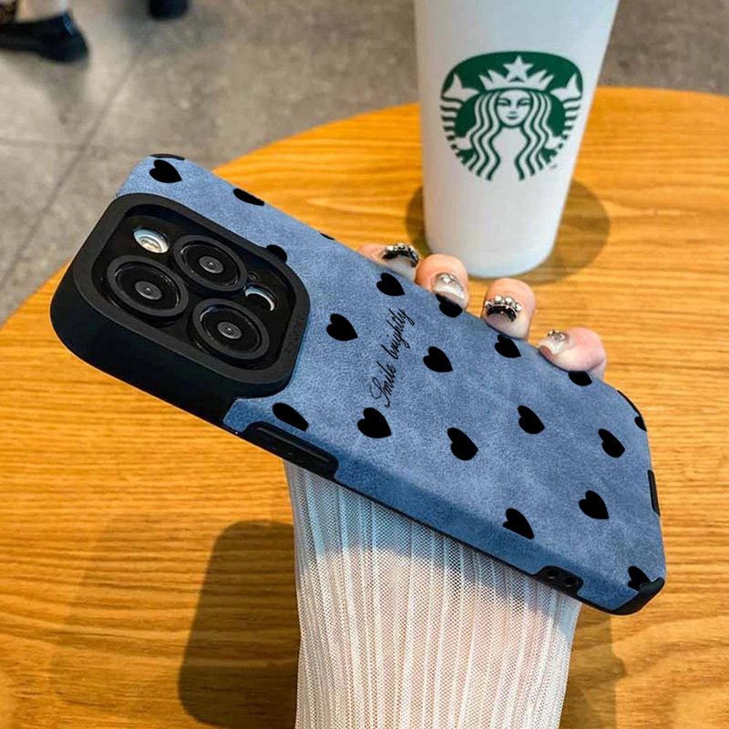 New Luxury Black Love Heart Ph - Phone Cases Like Loopy 评论和价格