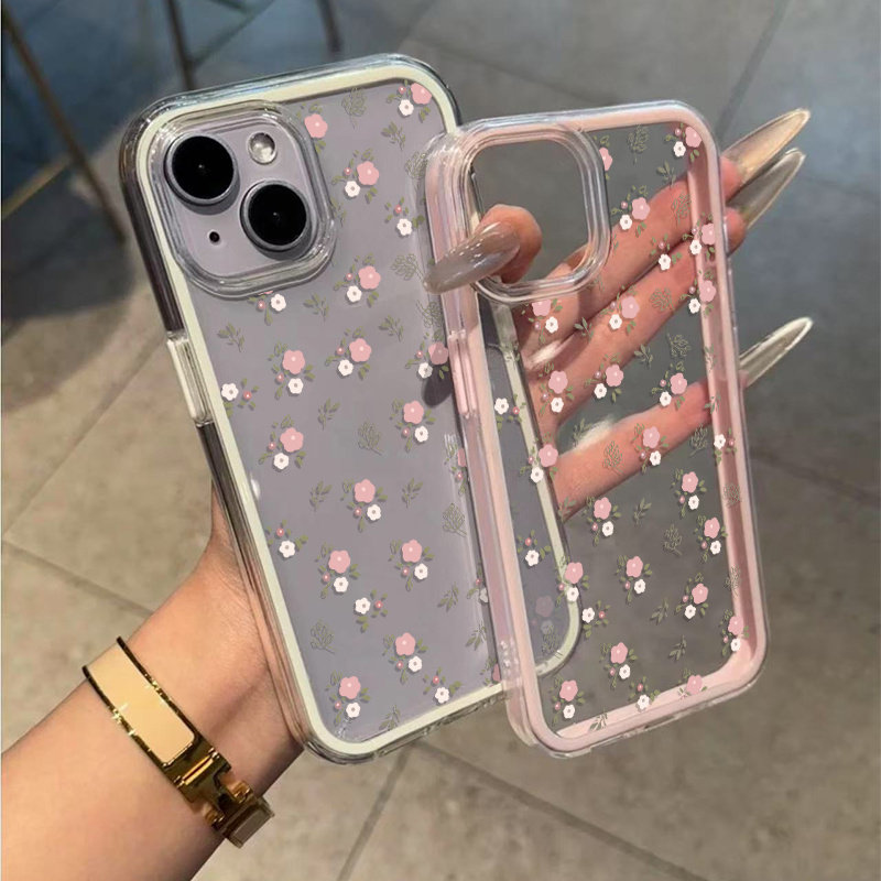 Green Leaves Pink Flower 2in1  - Phone Cases Like Loopy 评论和价格