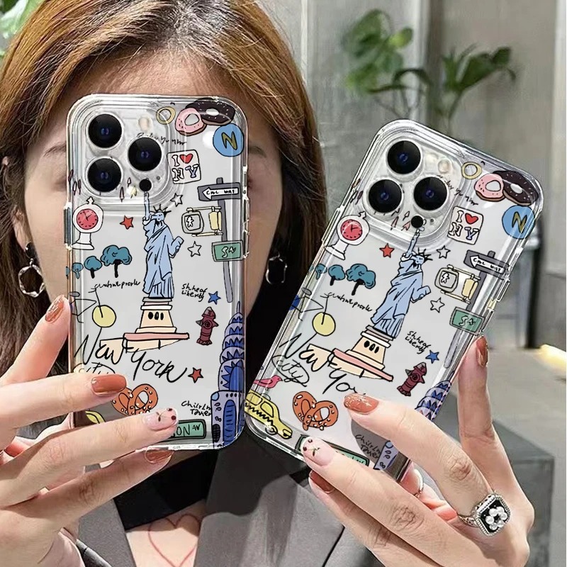 Cute New York City Doodle Phon - Phone Cases York 评论和价格