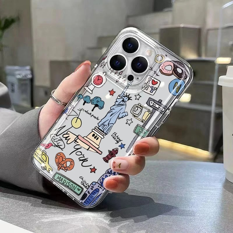 Cute New York City Doodle Phon - Phone Cases York 评论和价格