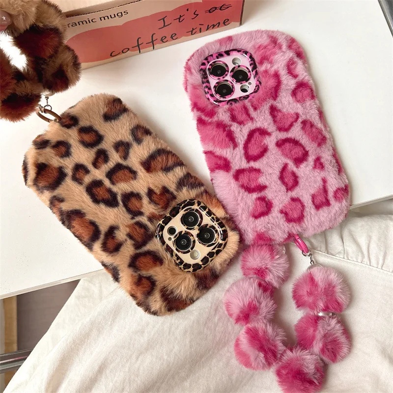 Fashion Leopard Furry Plush Le - Phone Cases Iphone 14 评论和价格