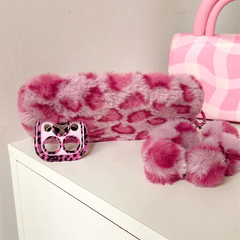 Fashion Leopard Furry Plush Le - Phone Cases Iphone 14 评论和价格
