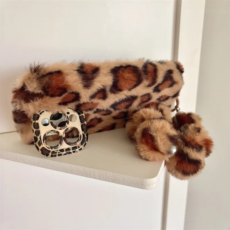 Fashion Leopard Furry Plush Le - Phone Cases Iphone 14 评论和价格