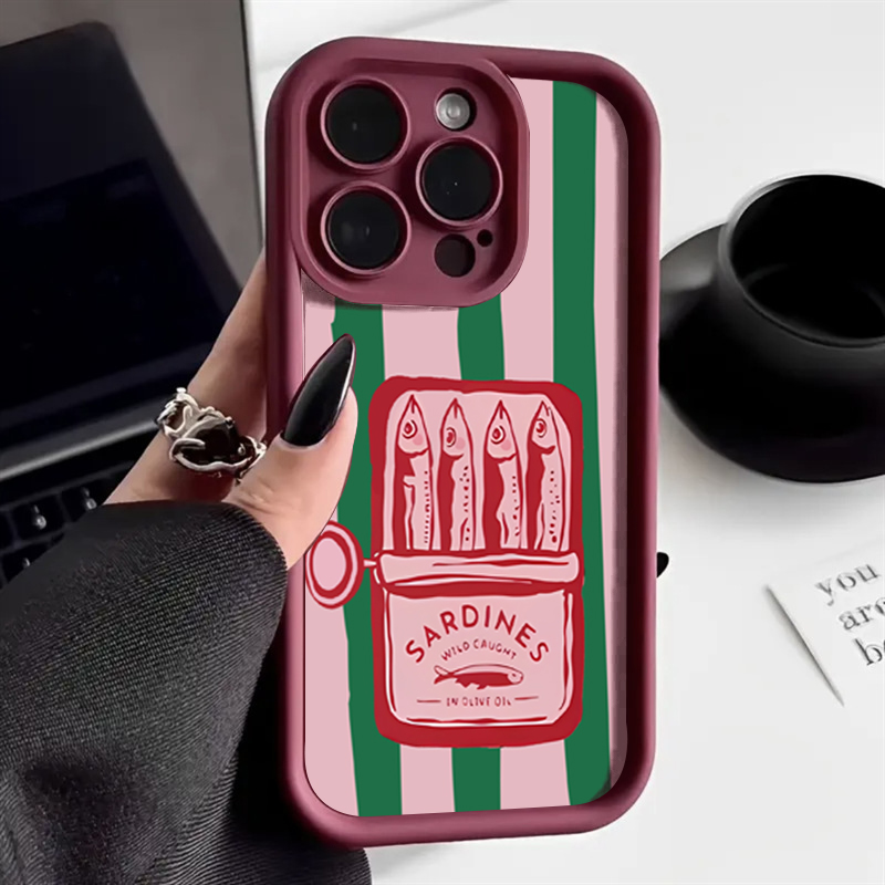 Funny Sardine Can Retro Stripe - Phone Cases Quirky 评论和价格