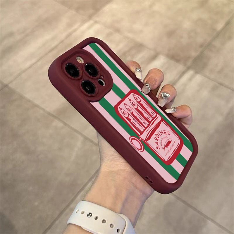 Funny Sardine Can Retro Stripe - Phone Cases Quirky 评论和价格