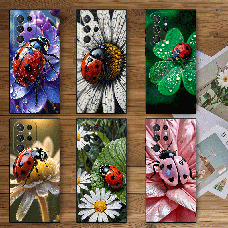 Seven-Spotted Red ladybug Soft - Phone Cases Shein 评论和价格