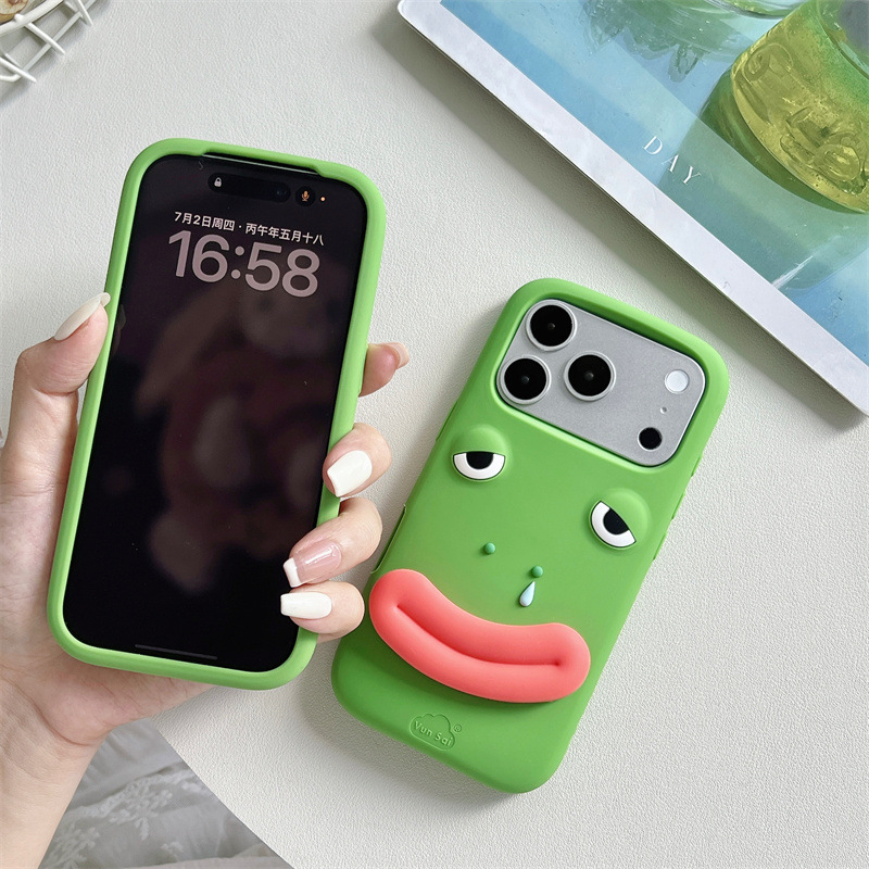 Korean 3D Funny Cartoon Frog S - Phone Cases Quirky 评论和价格