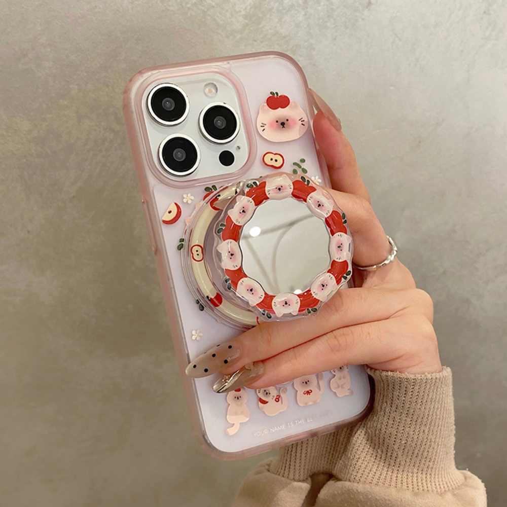 Korean Cute Apple Kitty For Ma - Phone Cases Quirky 评论和价格