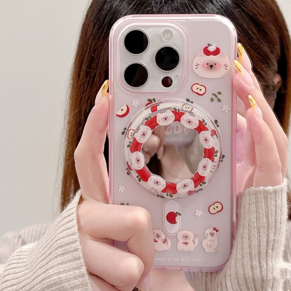 Korean Cute Apple Kitty For Ma - Phone Cases Quirky 评论和价格