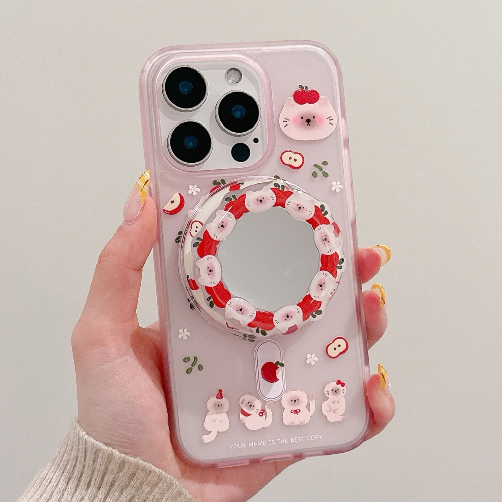 Korean Cute Apple Kitty For Ma - Phone Cases Quirky 评论和价格