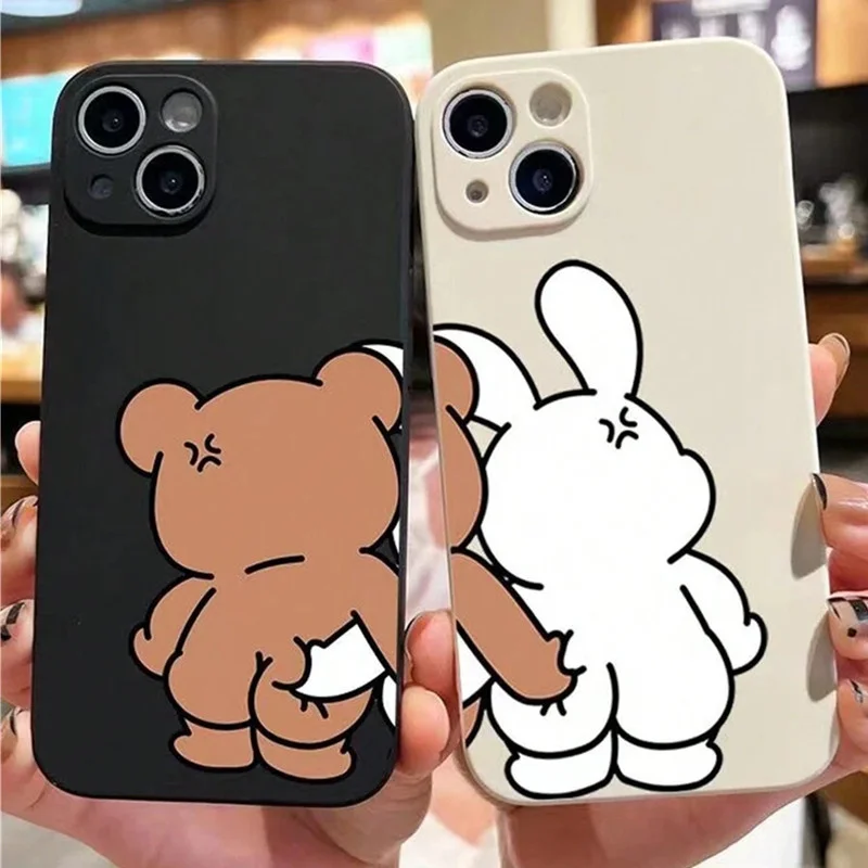 Funny Couple Cartoon Rabbit Be - Phone Cases Quirky 评论和价格