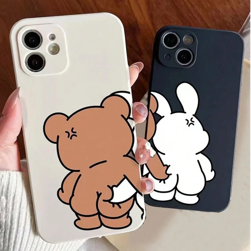 Funny Couple Cartoon Rabbit Be - Phone Cases Quirky 评论和价格