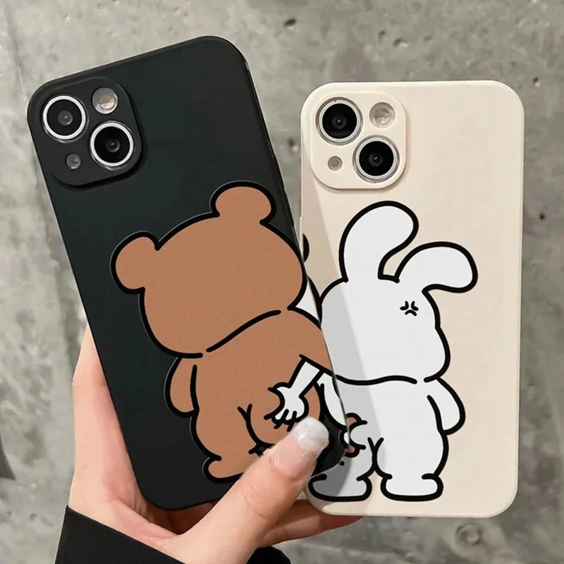 Funny Couple Cartoon Rabbit Be - Phone Cases Quirky 评论和价格