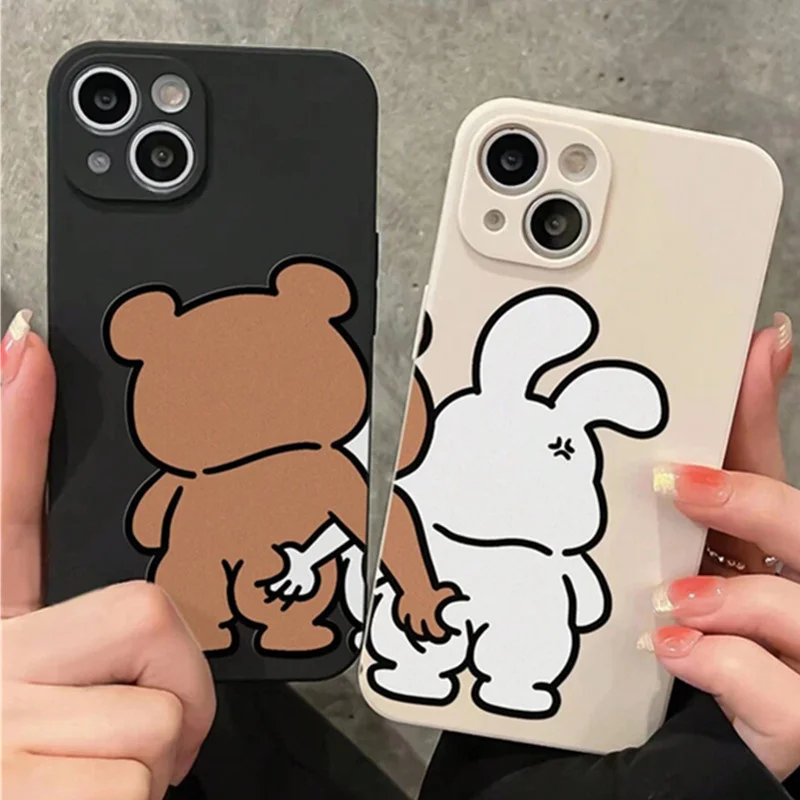 Funny Couple Cartoon Rabbit Be - Phone Cases Quirky 评论和价格