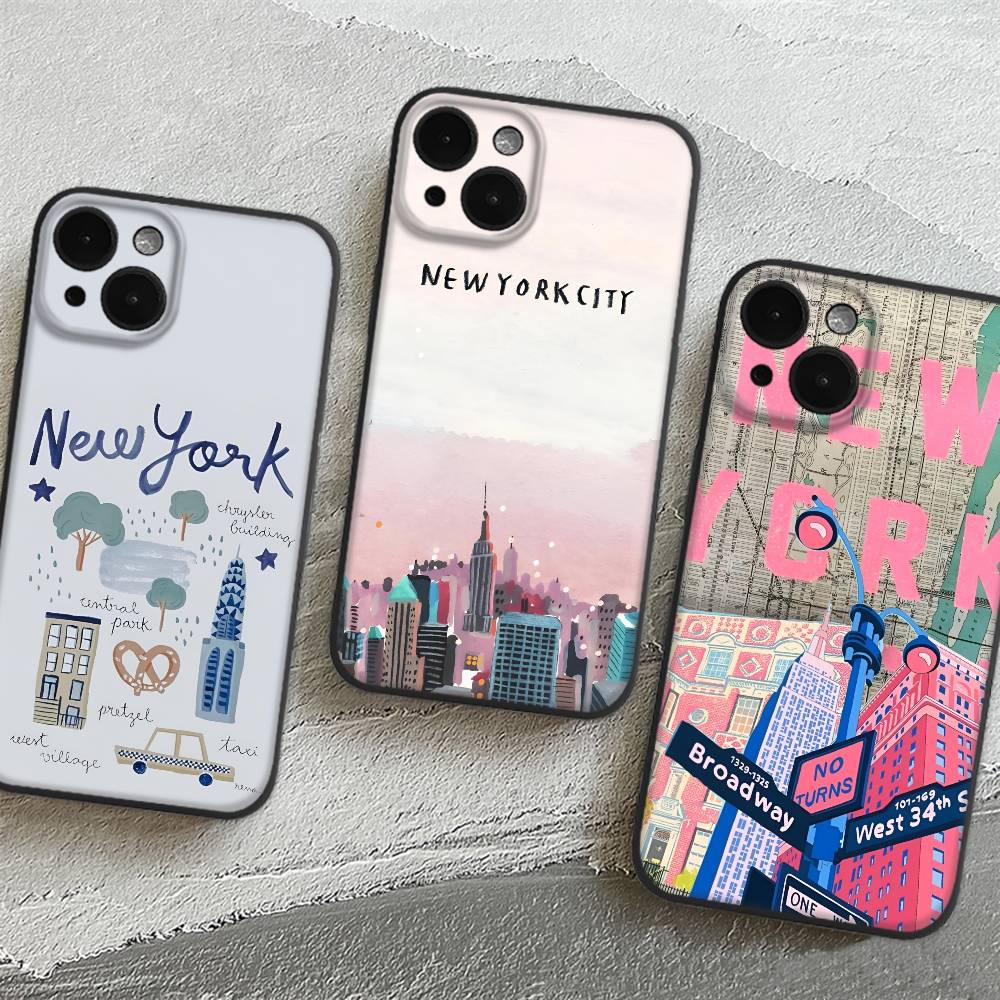 Cartoon New York City Phone Ca - Phone Cases York 评论和价格
