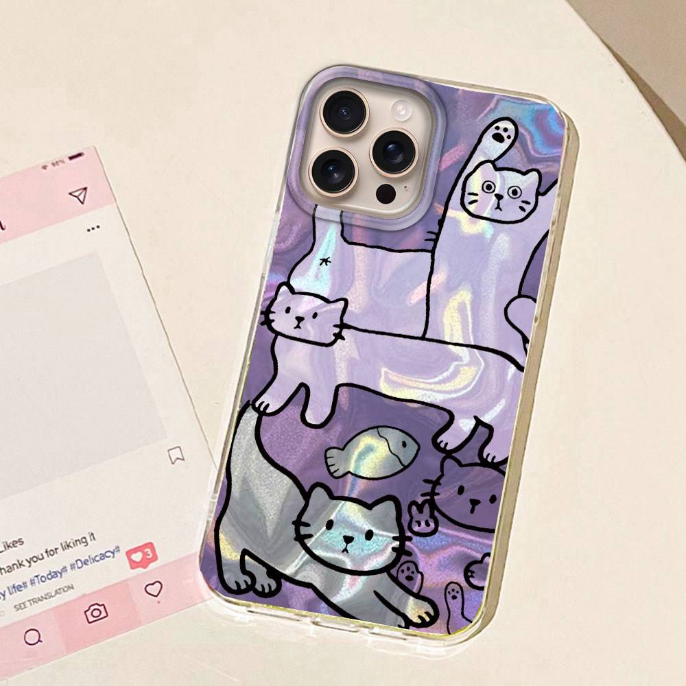 Purple Line Cat Fish Water Tex - Phone Cases Like Loopy 评论和价格